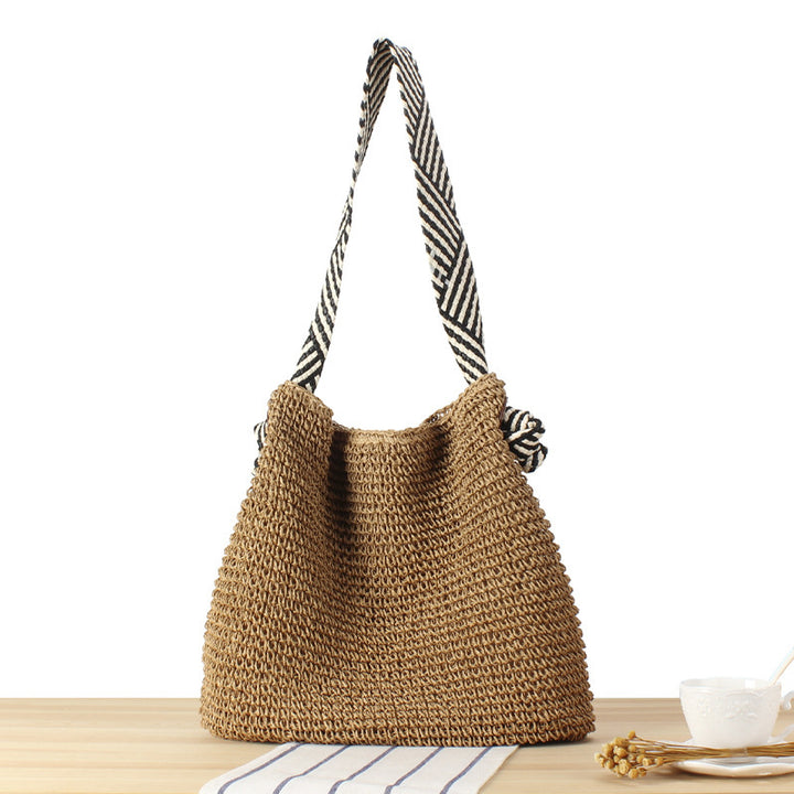 Boho-Style Shopper Bag Made of Natural Weave Bowlift