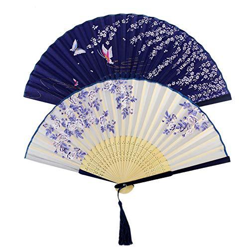 Women Elegant handcrafted fan with floral motifs Bowlift