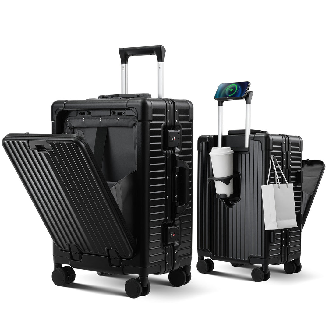 Unisex Smart Hard Shell Travel Suitcase Bowlift