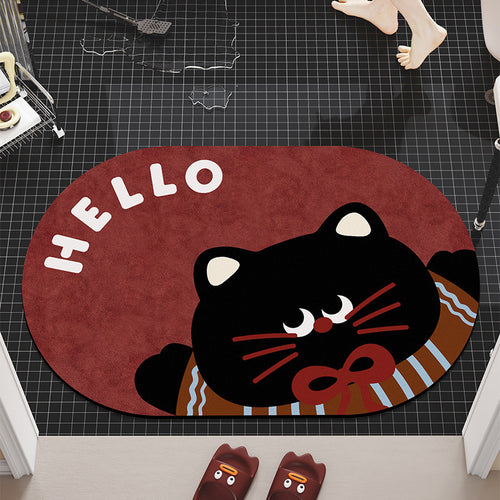 Fun Cat-Shaped Bath Mat