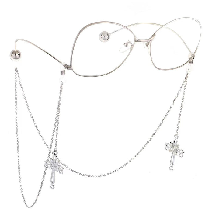 Cross Pendant Chain Earrings Bowlift