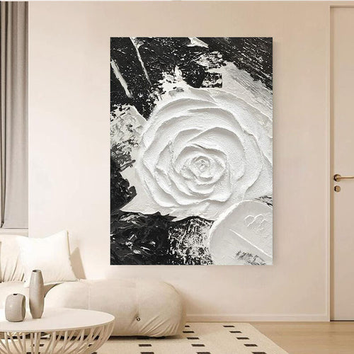 Textured Floral Embossed Canvas Art