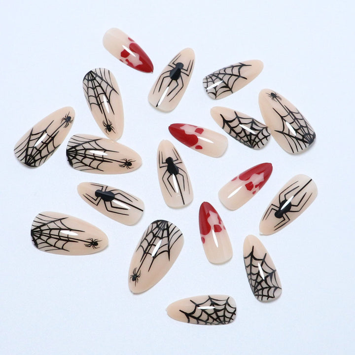 Halloween-Themed Artistic Press-On Nail Set Bowlift