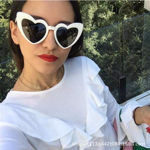 Women's Heart-Shaped Sunglasses with High-Quality UV Protection and Stylish Design Bowlift