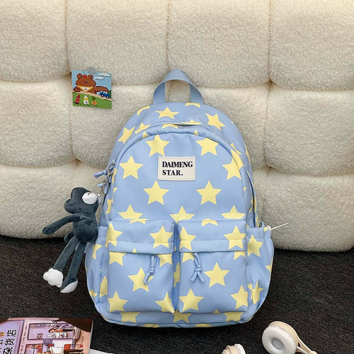 Star-Patterned Casual Backpack