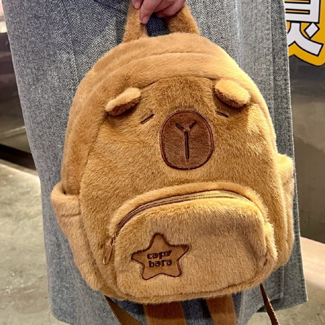 Plush Backpack in Bear Style Bowlift