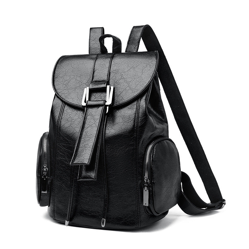 Retro Chic Vegan Leather Backpack Bowlift