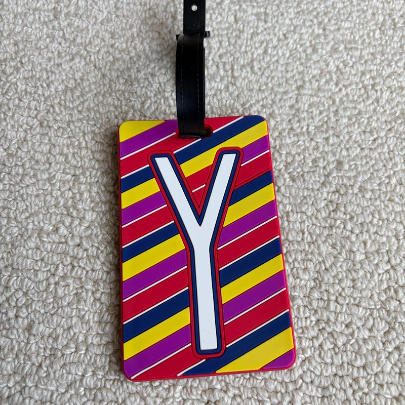 Personalized Striped Luggage Tag Bowlift