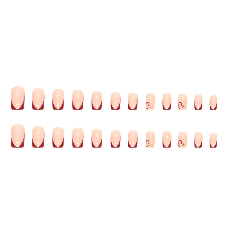 Heart-Shaped Border Nail Art Bowlift
