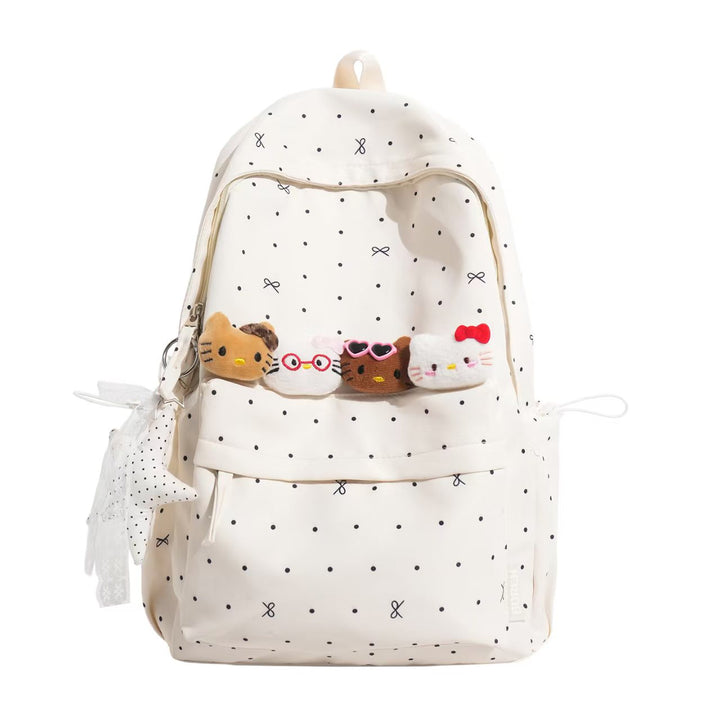 Backpack with Charming Animal Applications and Practical Compartments Bowlift