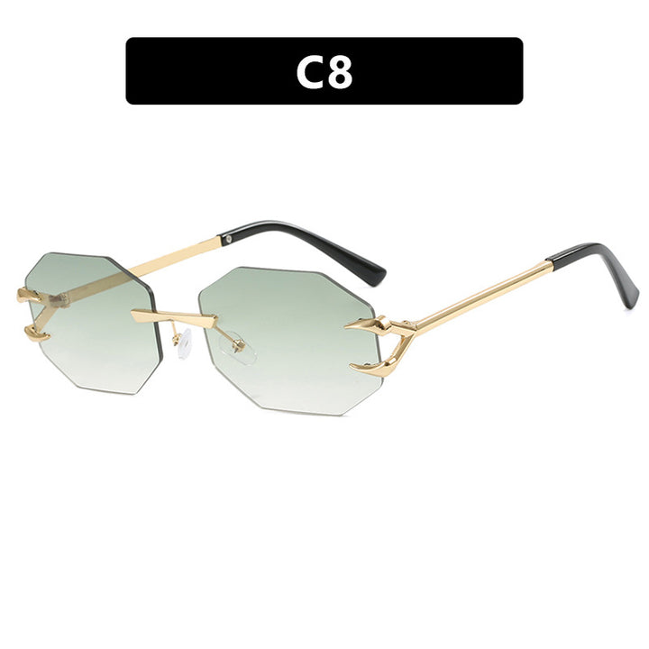 Women's geometric sunglasses with modern metal frame Bowlift