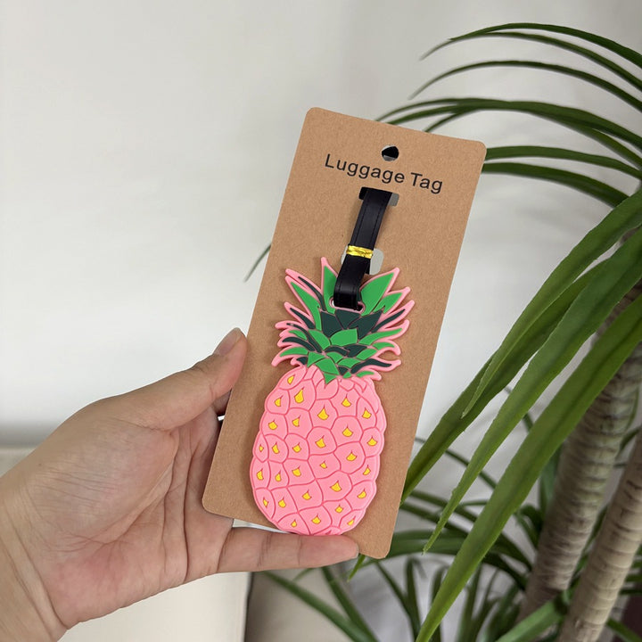 Pineapple-Themed Silicone Luggage Tag Bowlift