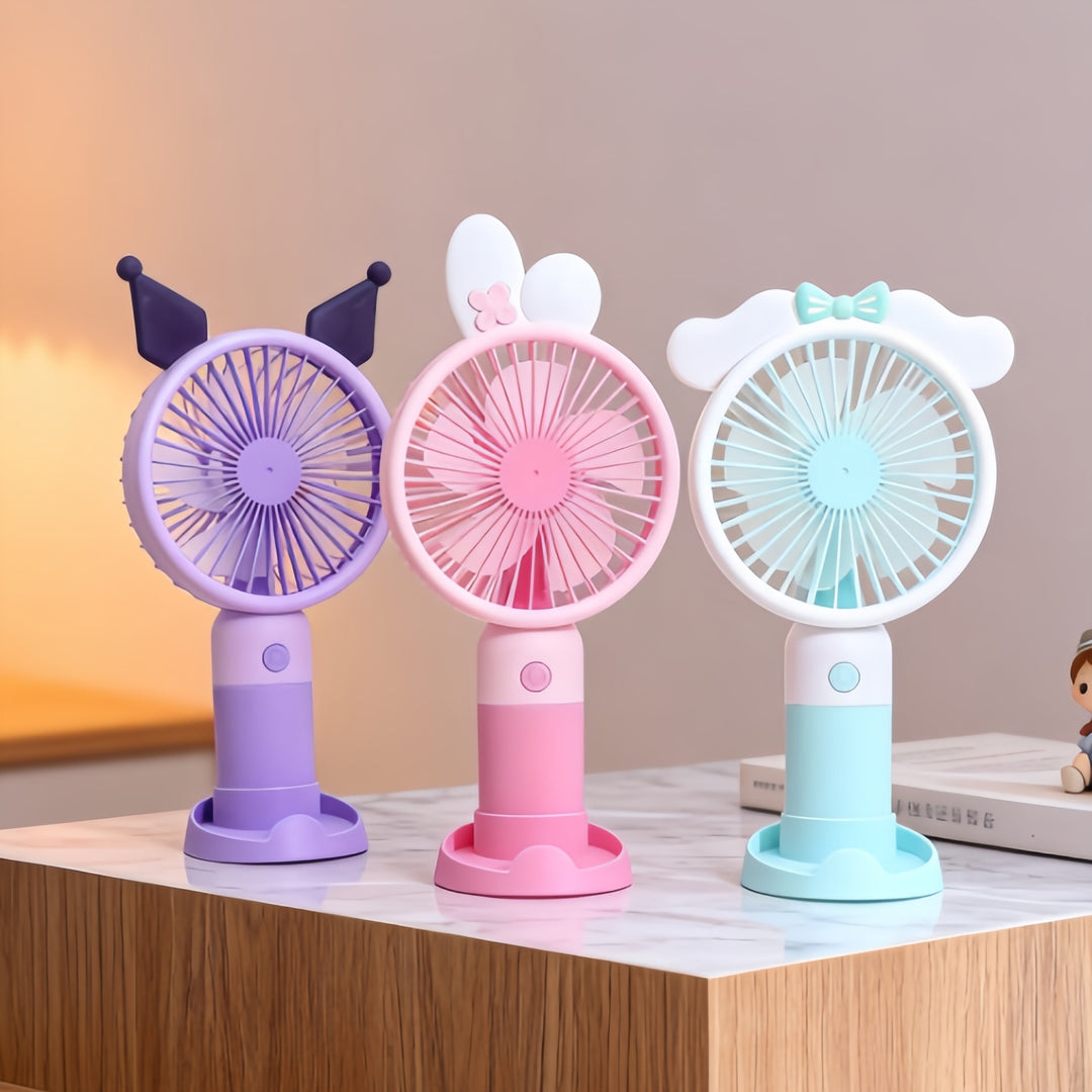 Women portable hand fan with cute rabbit design Bowlift