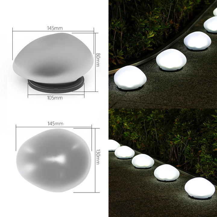 Rechargeable LED Pebble Pathway Lights Waterproof Garden Accent Bowlift