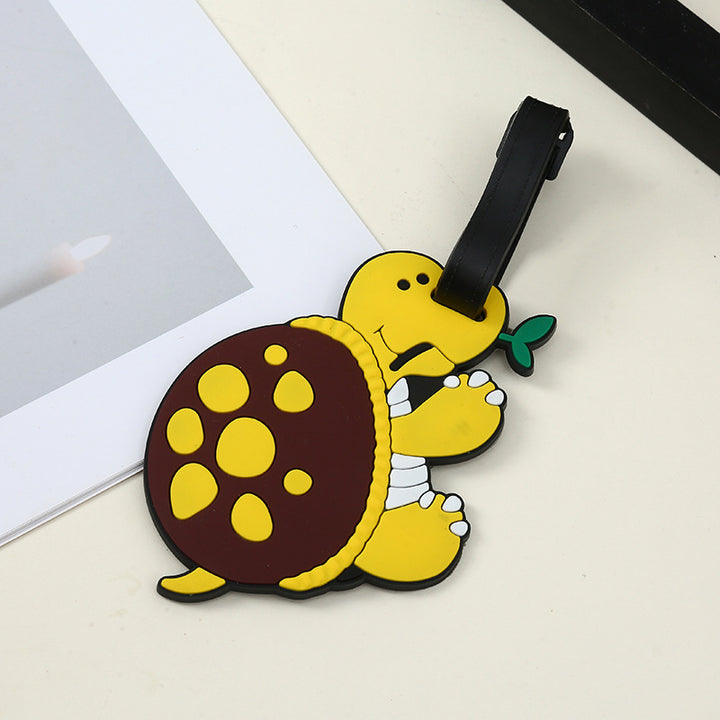 silicone travel luggage tag world map airplane design with adjustable strap Bowlift