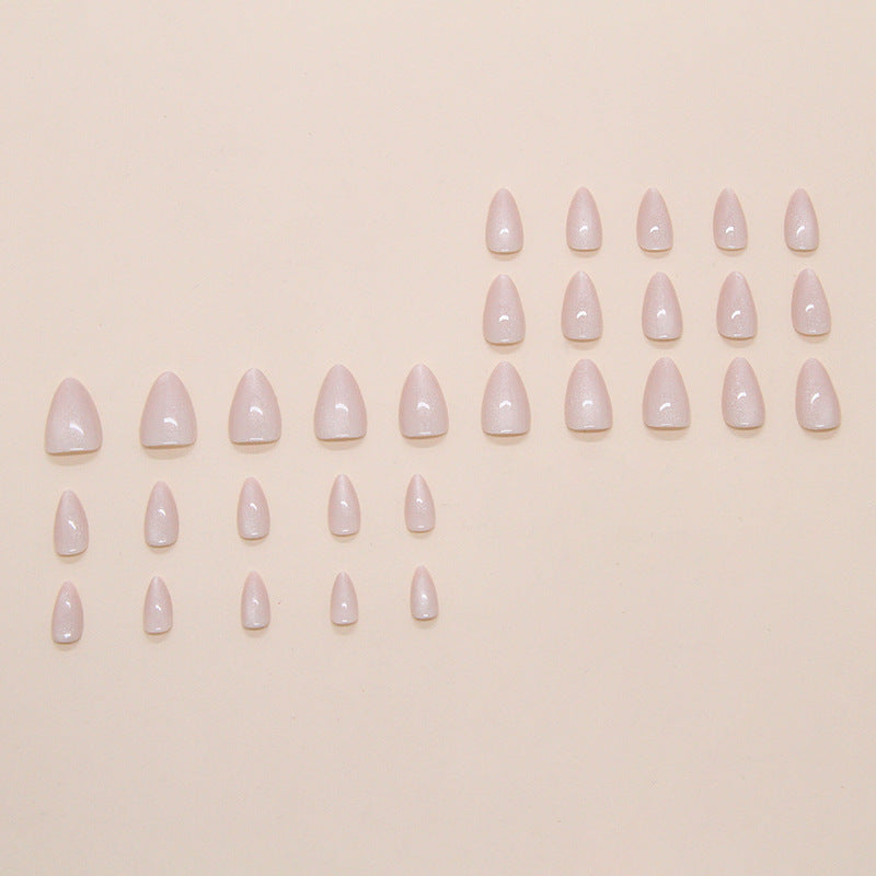 Artistic Glittered Almond-Shaped Nail Extensions Bowlift