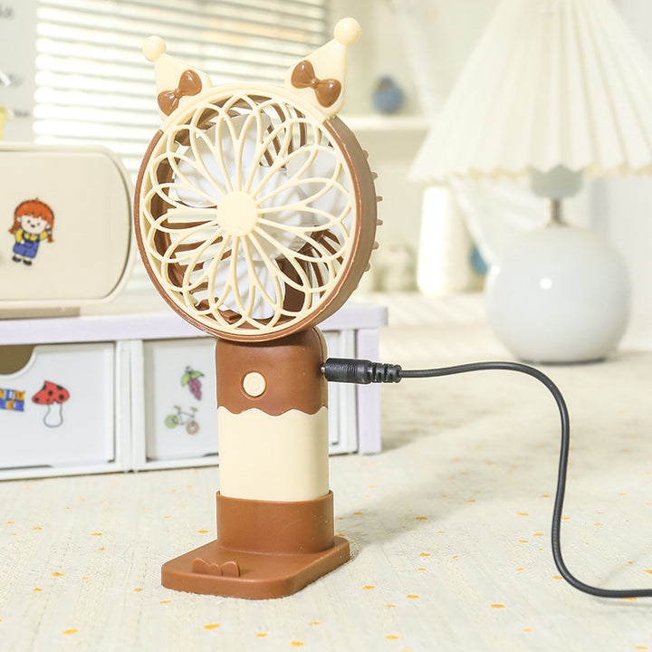 Women's Portable Hand Fan with Ergonomic Handle Bowlift