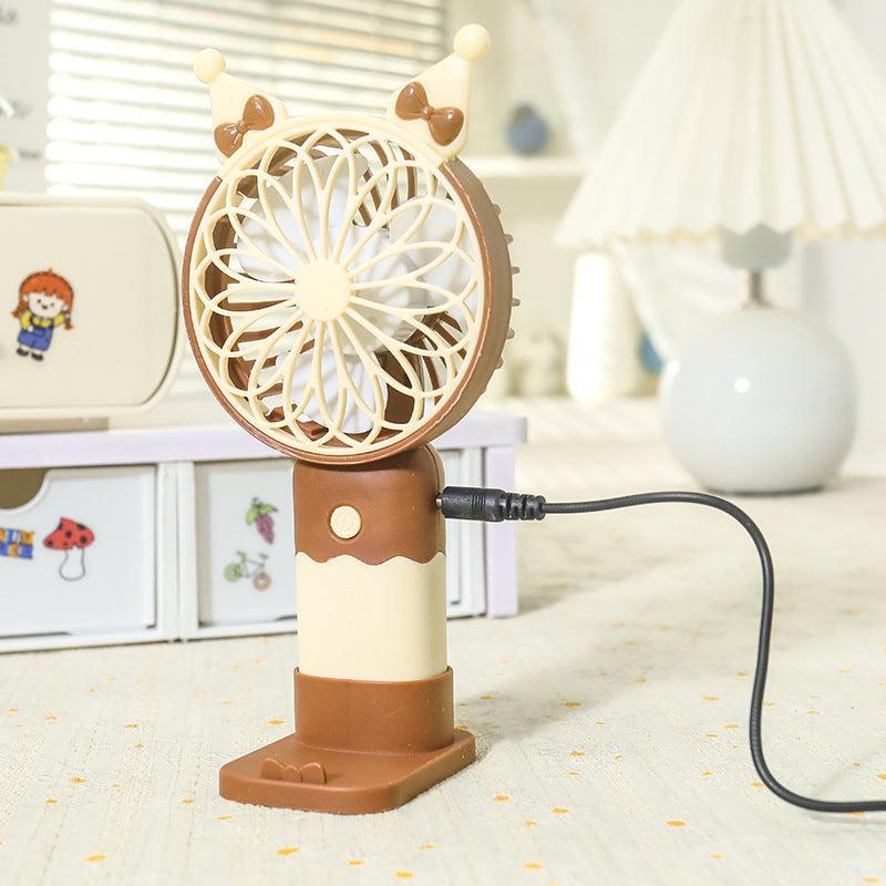 Women's Compact Hand Fan with Stepless Speed Bowlift