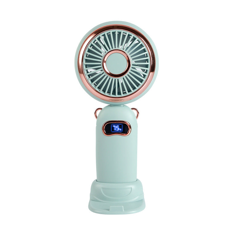 Unisex Portable Mini Hand Fan with Digital Control Bowlift