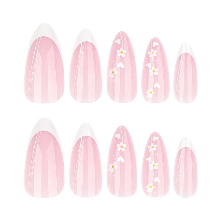 Artful Nail Extensions with Delicate Floral Patterns Bowlift