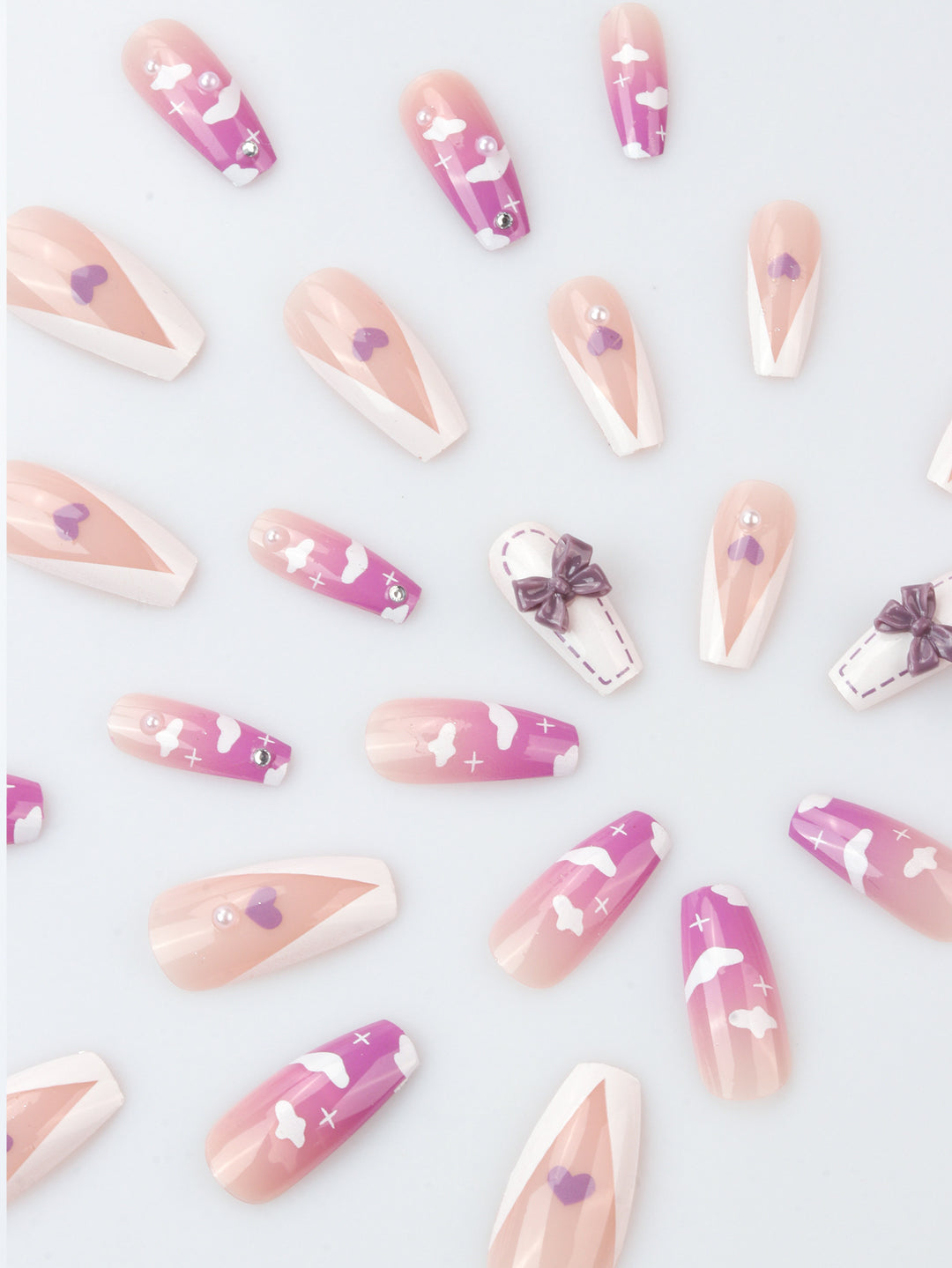 Artistic Cloud Design Nail Art Bowlift