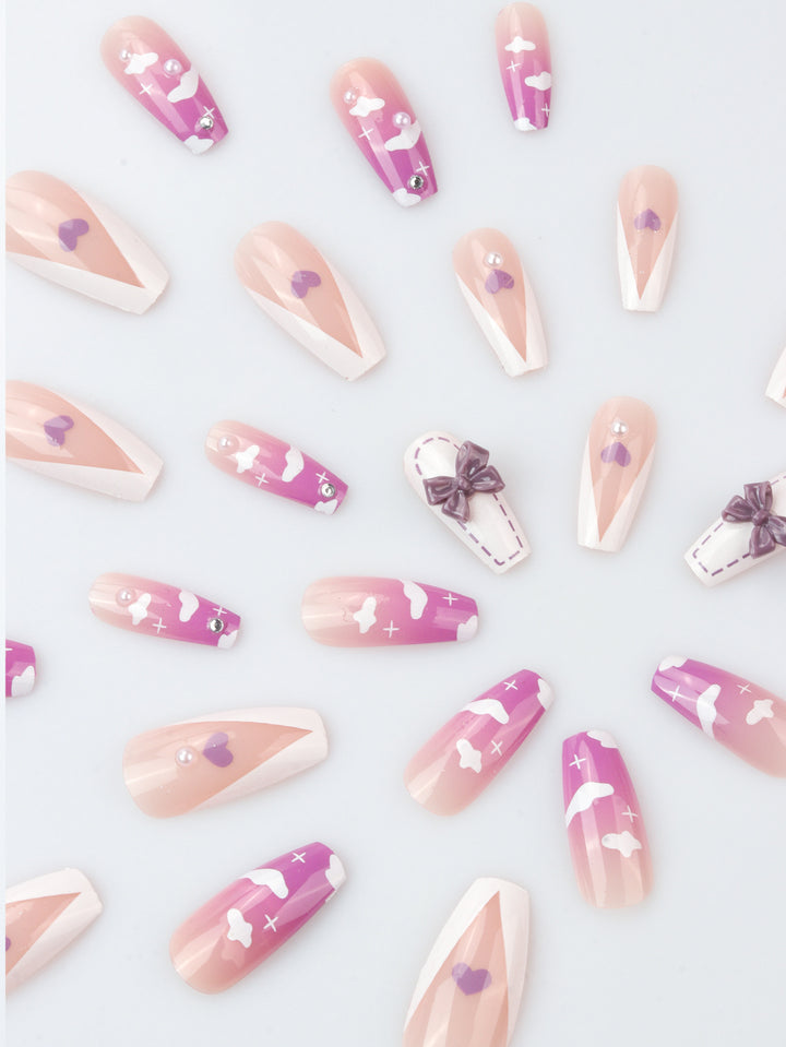 Artistic Cloud Design Nail Art Bowlift