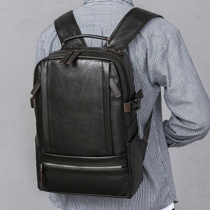 Premium Leather Backpack Bowlift