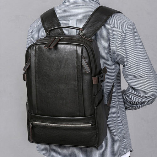 Premium Leather Backpack Bowlift