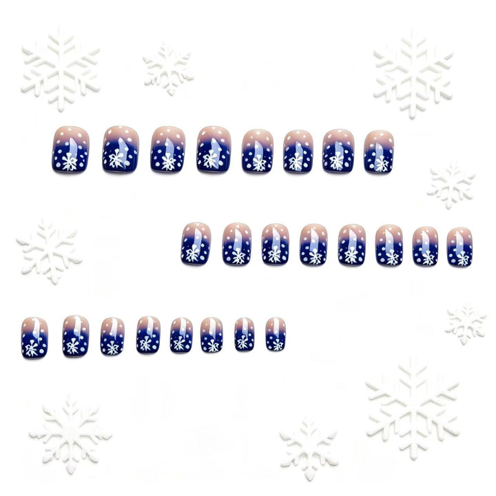 Seasonal Snowflake Nail Art Bowlift