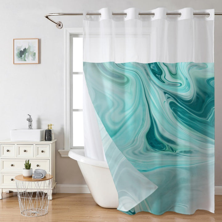 Luxury Marble Design Shower Curtain Bowlift