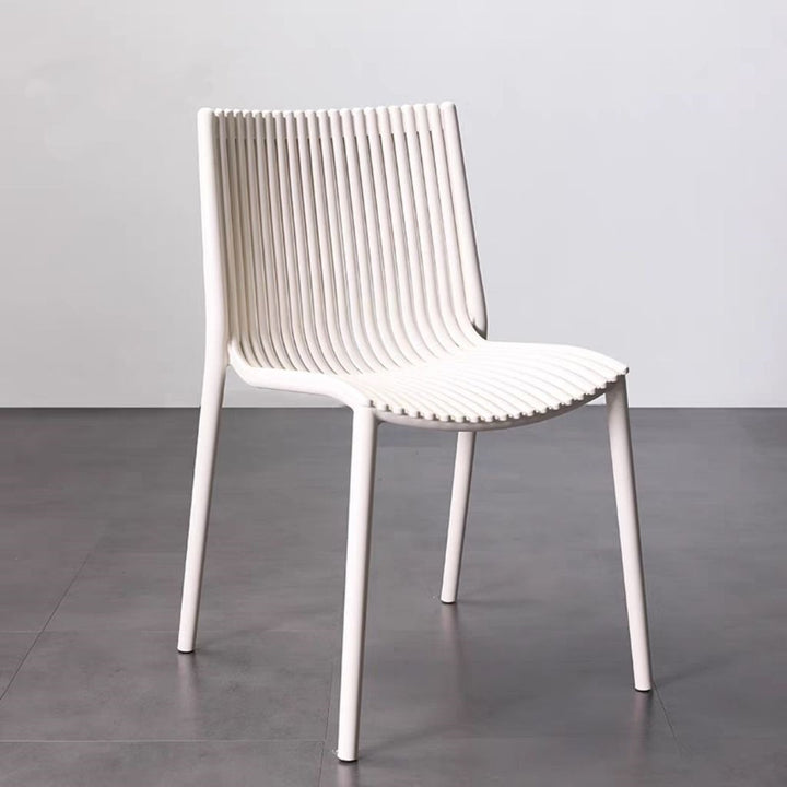 Contemporary Slatted Dining Chair Bowlift