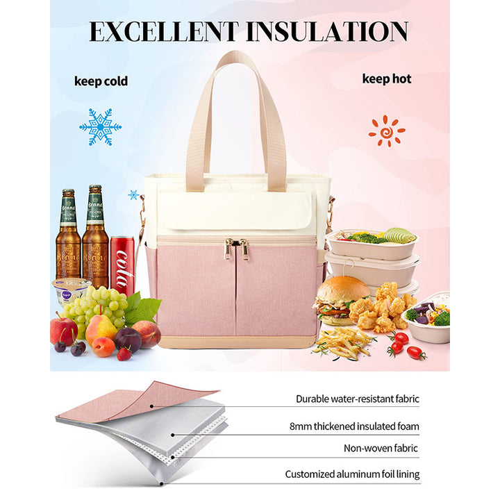 Multifunctional Tote Bag with Removable Shoulder Strap Bowlift