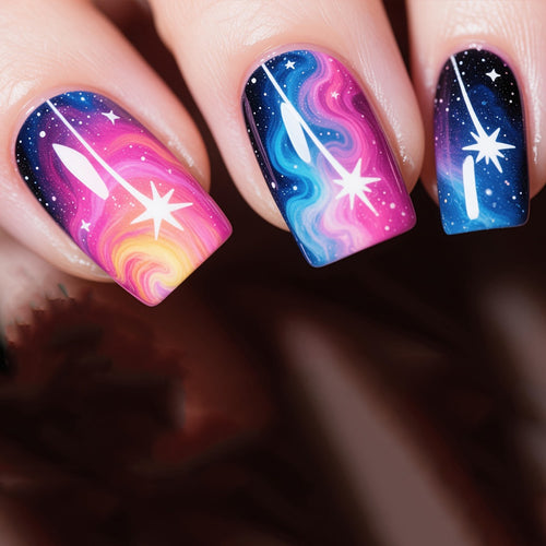 Galactic Art Nails In Modern Color Shading Design Bowlift