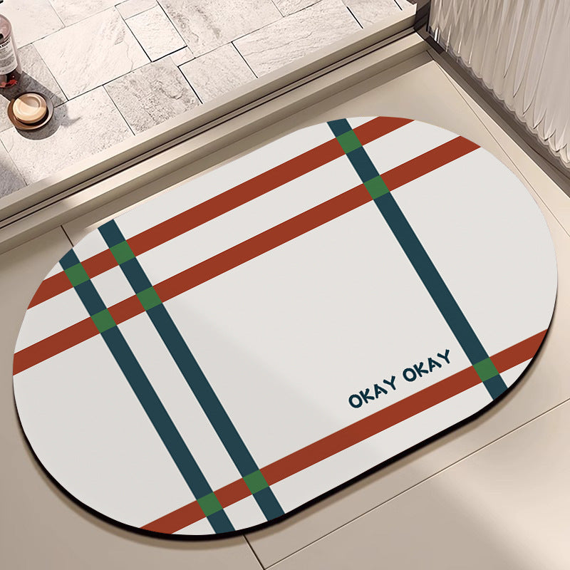 Floral Design Cotton Bath Mat Bowlift