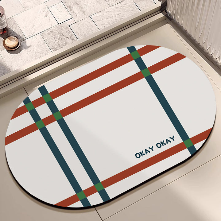 Floral Design Cotton Bath Mat Bowlift
