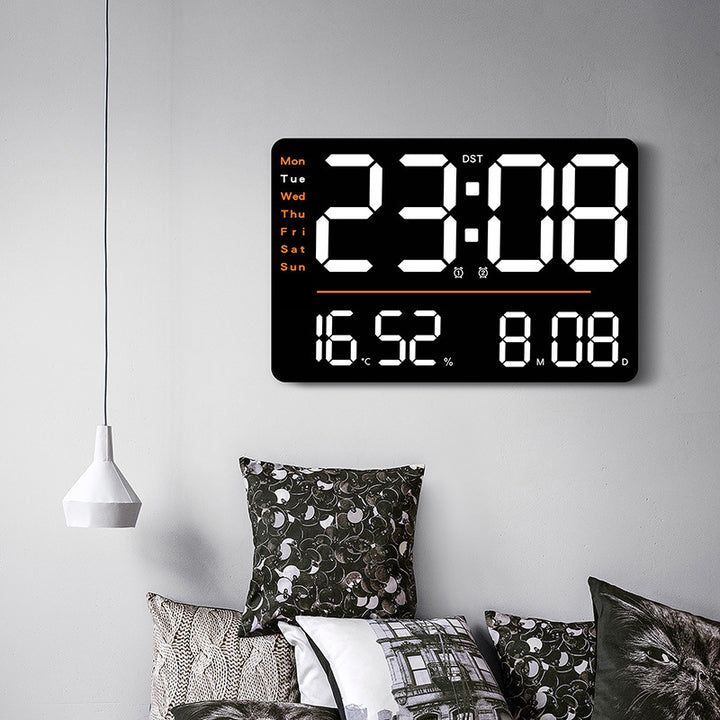 Digital Alarm Clock with Multifunction Temperature and Day of the Week Display Bowlift