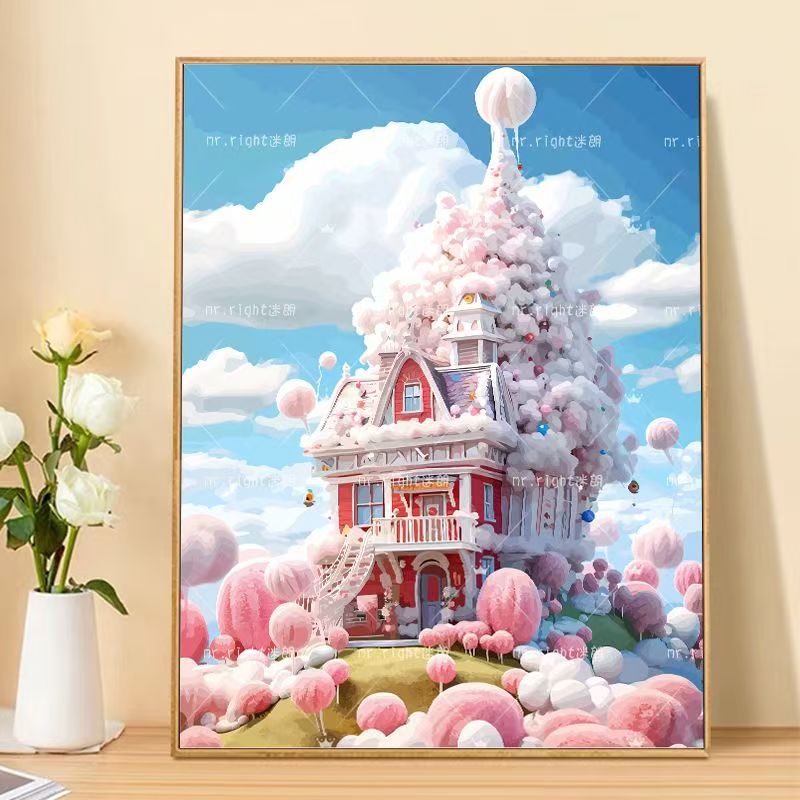 Whimsical Fantasy Landscape Art Canvas Bowlift