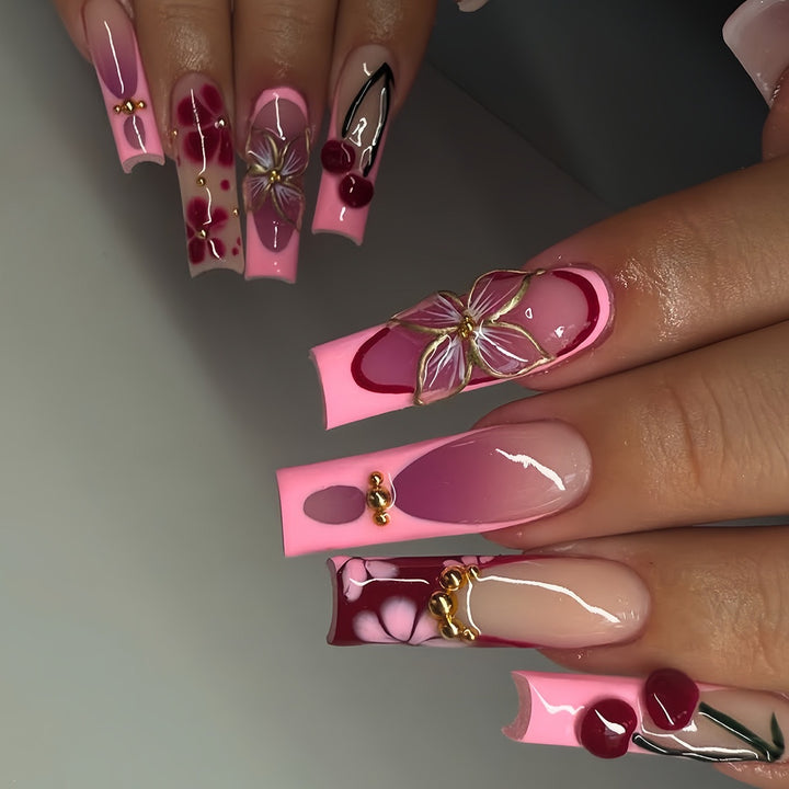 Artistic 3D Gel Nail Extensions Bowlift