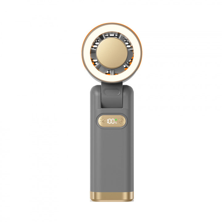 Women portable hand-held fan with digital speed display Bowlift