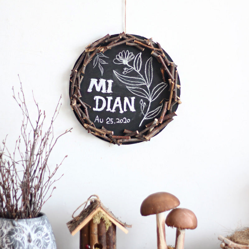 Decorative wall table with rustic frame Bowlift