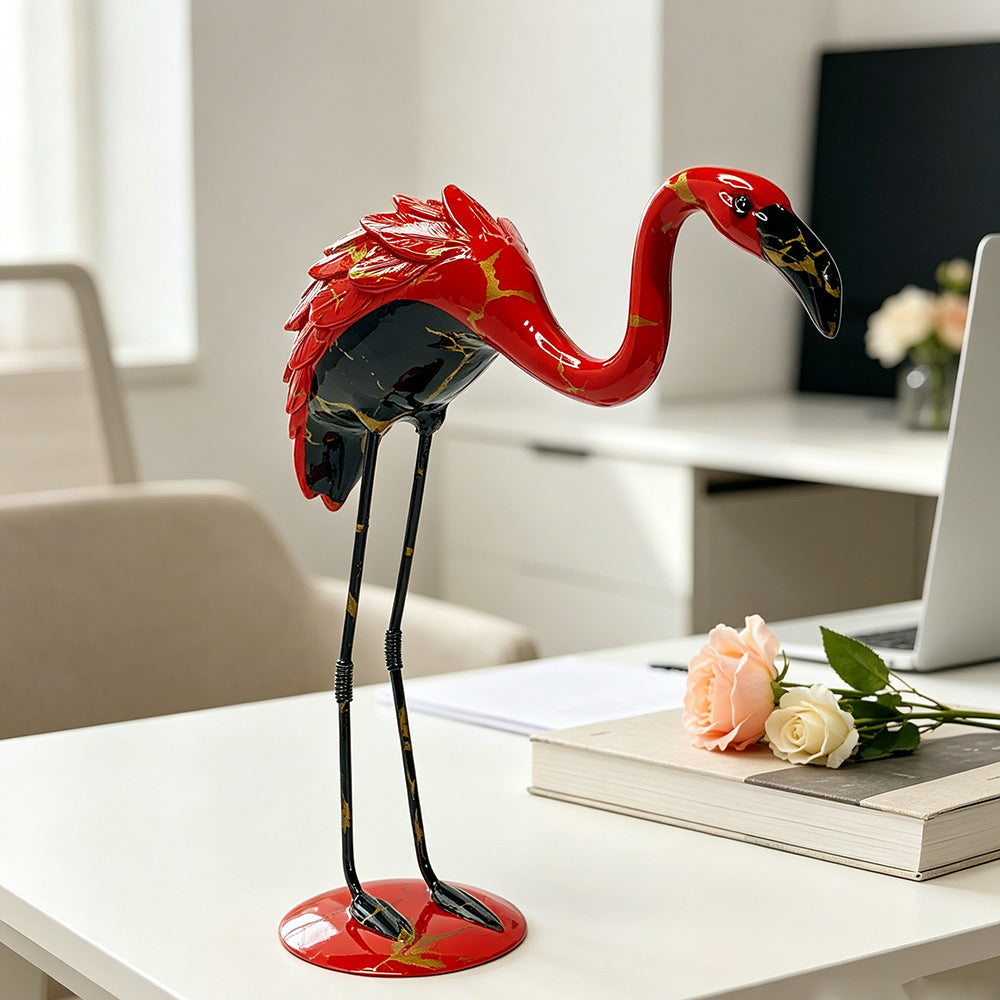 Decorative Flamingo Sculpture Bowlift