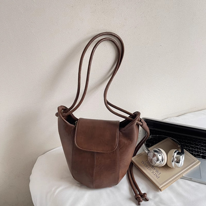 Bohemian Leather Bucket Bag Bowlift