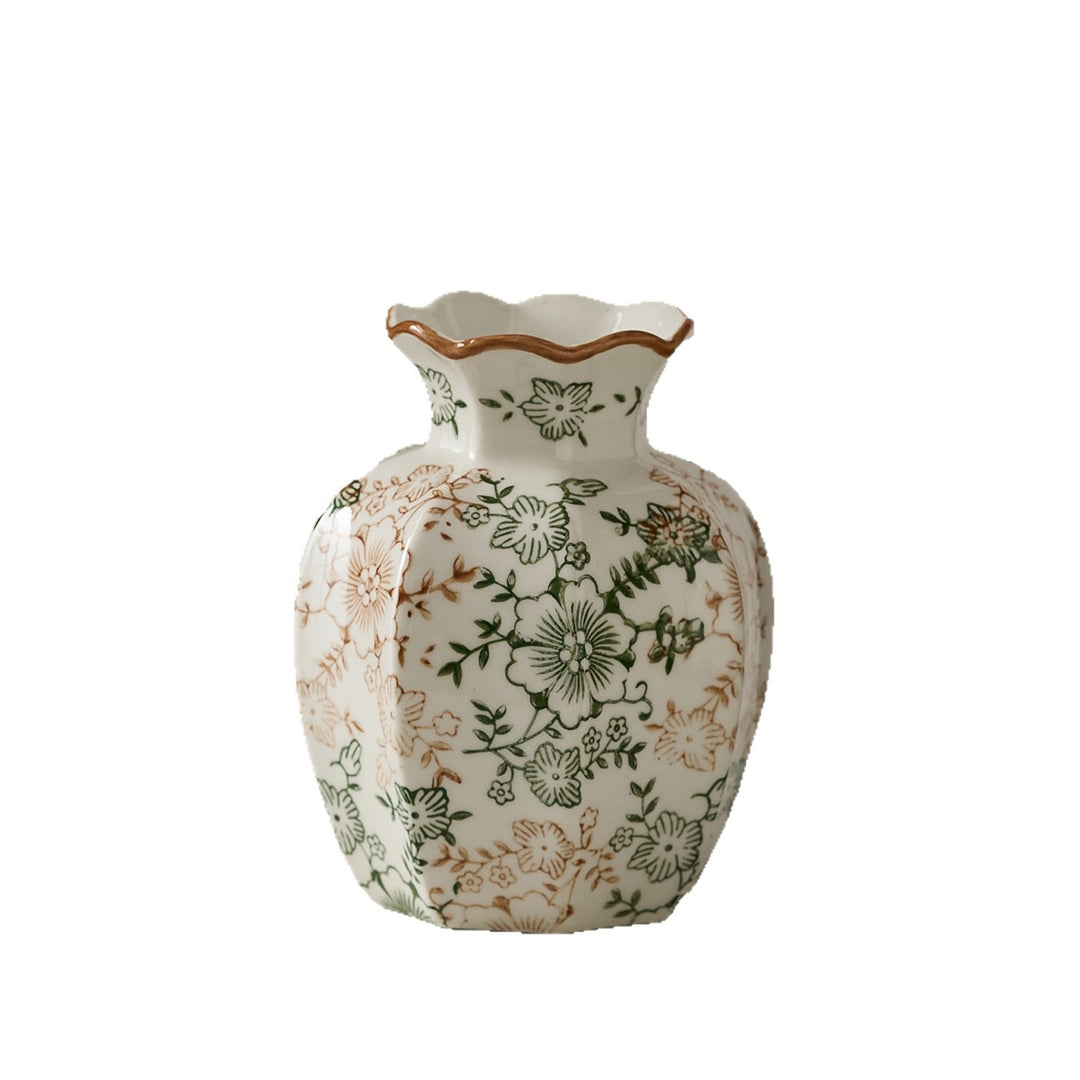 Elegant ceramic vase with floral pattern Bowlift