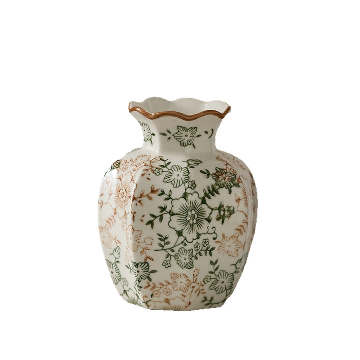 Elegant ceramic vase with floral pattern Bowlift