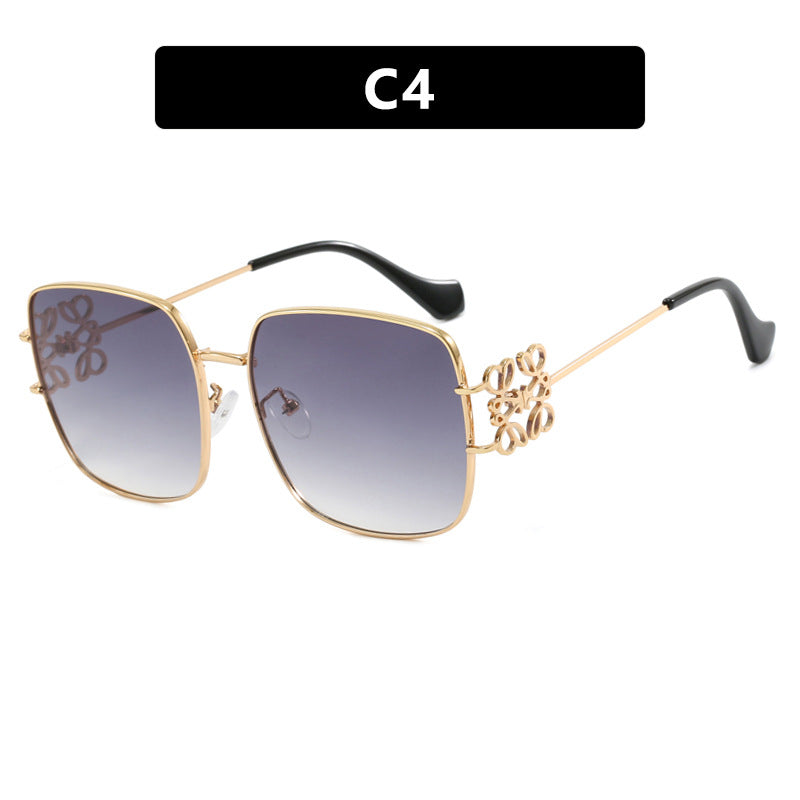 Ladies square sunglasses with delicate design and luxurious metal frame Bowlift