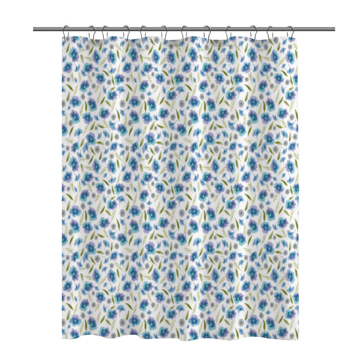 Artistic Floral Print Shower Curtain Bowlift