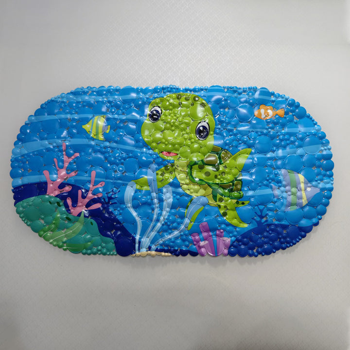 Coastal-Themed Memory Foam Bath Mat Bowlift