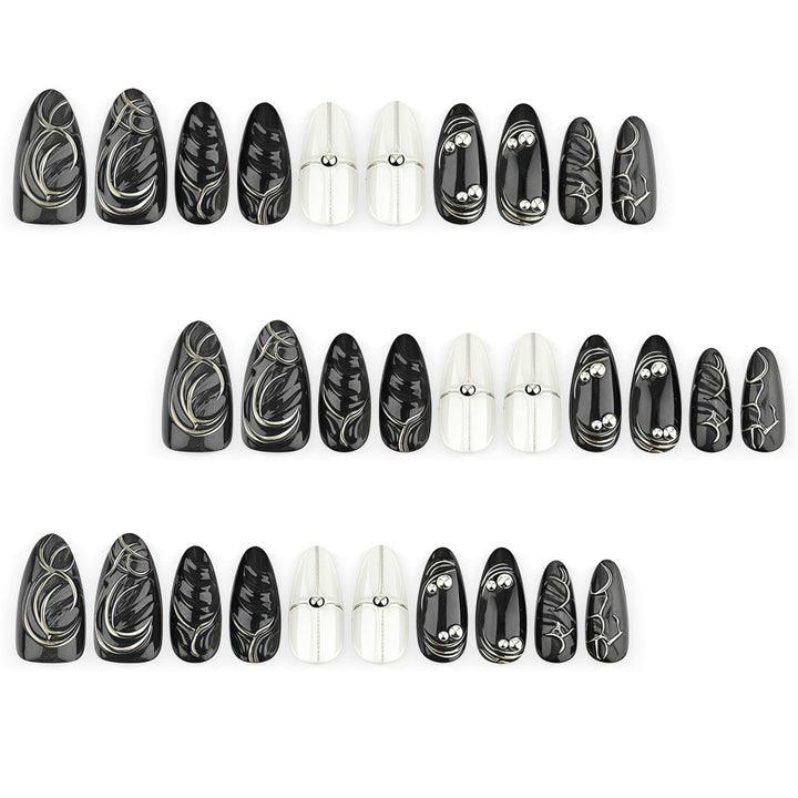 Artificial nails with futuristic design Bowlift