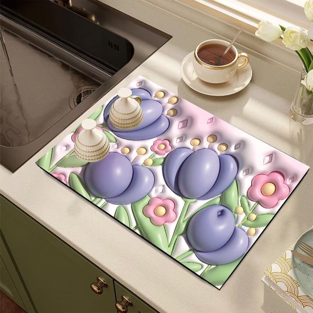 Cute Cartoon Dog-Themed Kitchen Mat Bowlift