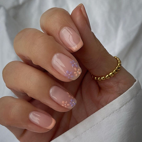 Artful Nail Art with Floral Accents Bowlift